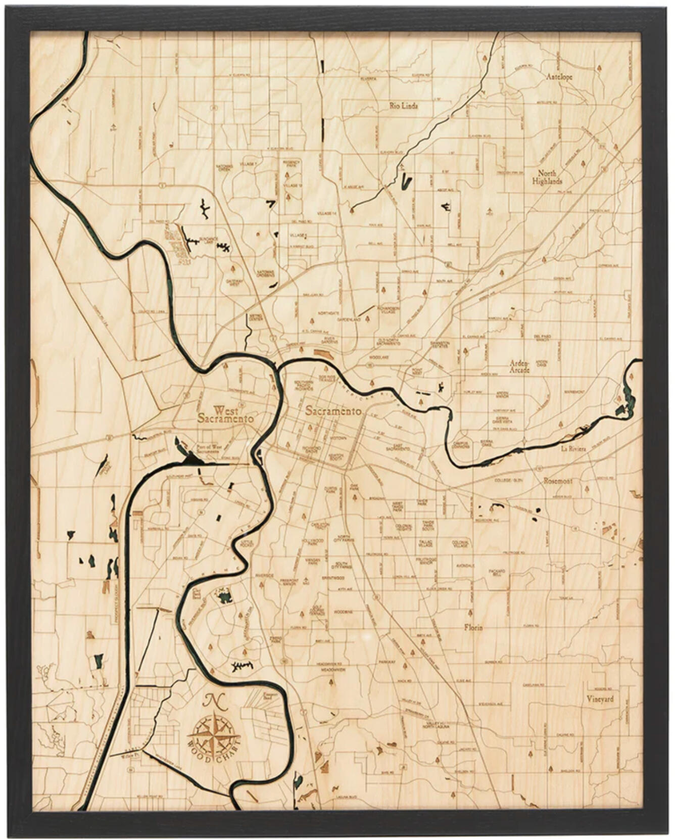 Sacramento Wood Map